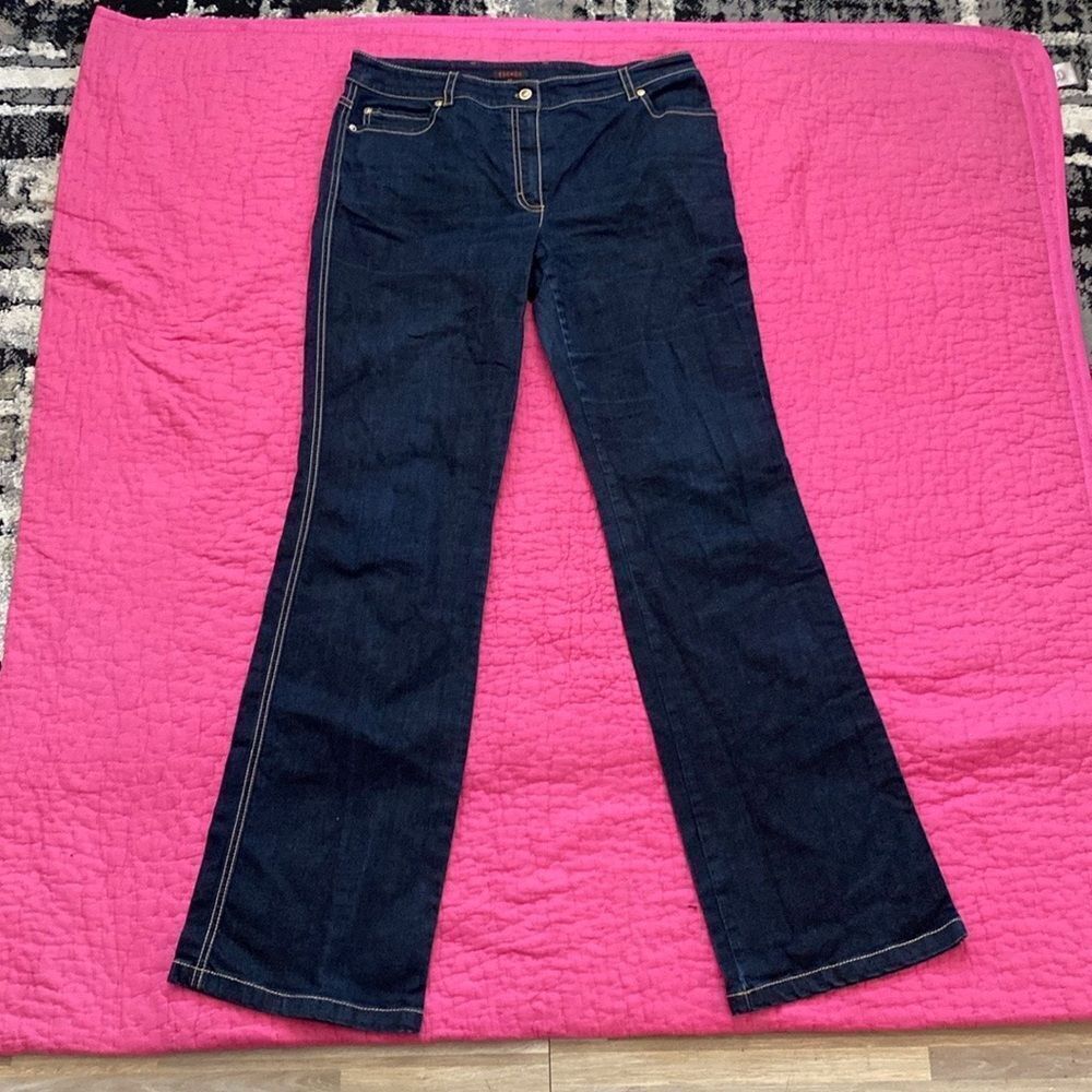 Escada Blue Flare Wide Leg Jeans, US4